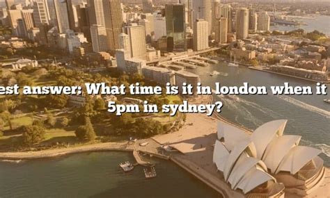 5pm sydney in london|Time in Sydney and London.